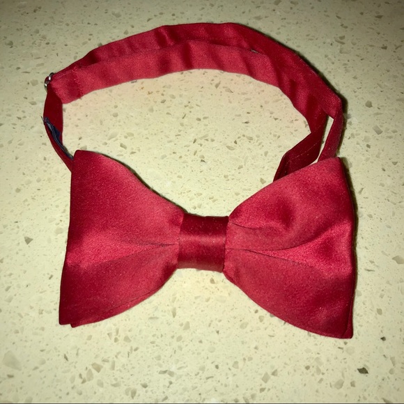 American Apparel Traditional bow tie Red Satin - Picture 1 of 6